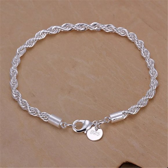 925 Sterling Silver Bracelet And Necklace Set Drop Cute Top Trendy - Picture 5 of 6